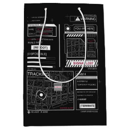 Sacola Para Presentes Média Rastreamento - Design de Streetwear Techno-Brutali