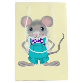 Sacola Para Presentes Média Rato bonito e elegante