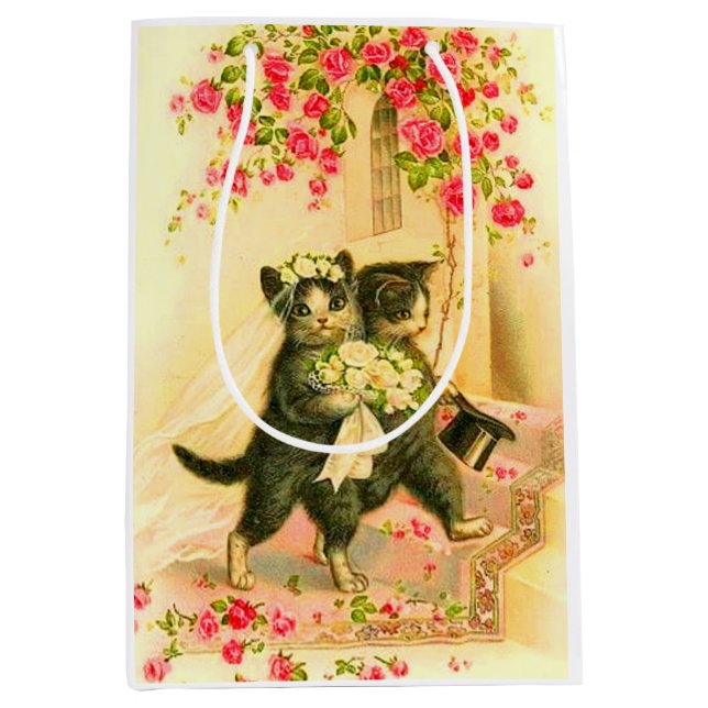 Sacola Para Presentes Média recém-casados de cozinha (Frente)