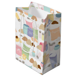 Sacola Para Presentes Média Recipientes Coloridos De Ingredientes De Reflorame