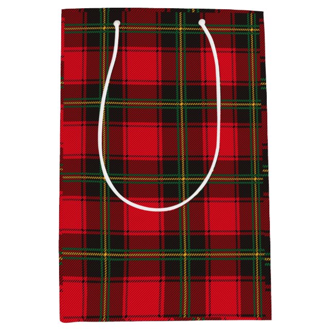 Sacola Para Presentes Média Red and Green Pattern (Frente)