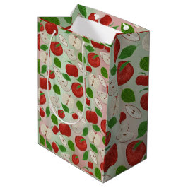 Sacola Para Presentes Média Red Apple Gift Bag – Cute Apple Print for Teachers