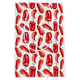 Sacola Para Presentes Média Red Chili Peppers