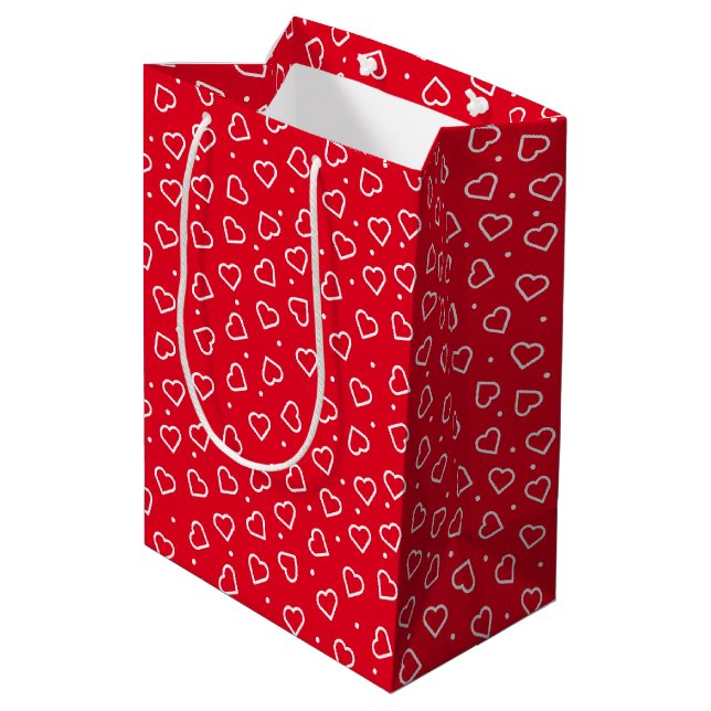 Sacola Para Presentes Média Red Heart Gift Bag (Verso inclinado)