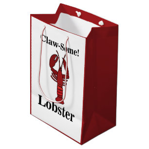 Sacola Para Presentes Média Red Maine Lobster Marisco Summer Beach