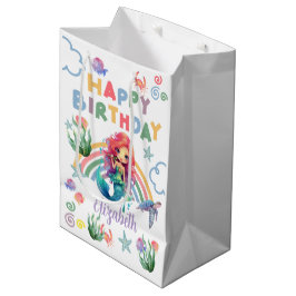 Sacola Para Presentes Média Red Mermaid Gift Bag in White