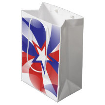 Red White e Blue Dazzle Me Patriotic Gift Bag
