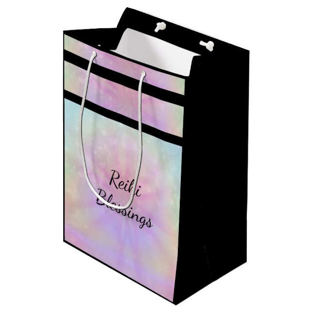 Sacola Para Presentes Média Reiki Blessings (Frente inclinada)