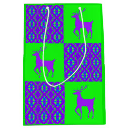 Sacola Para Presentes Média Rena roxa