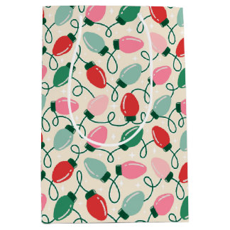 Sacola Para Presentes Média Retro Glow Lights