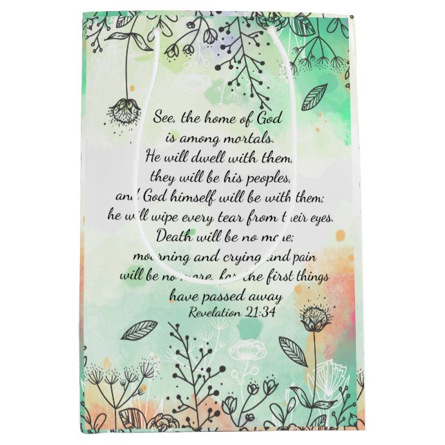 Sacola Para Presentes Média Revelação 21:34 (Frente)