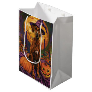 Sacola Para Presentes Média Ridgeback Ridgeback Dog Halloween Bruxelles Pumpki
