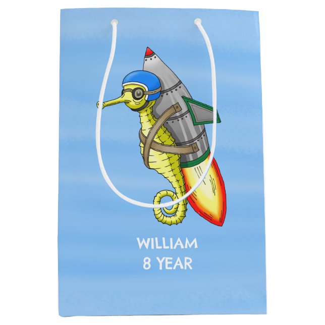 Sacola Para Presentes Média Rocket Seacavalo (Frente)