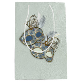 Sacola Para Presentes Média Rococo Rich Pattern design com Máscaras