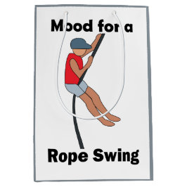 Sacola Para Presentes Média Rope Swing Humor Boas Vibrações