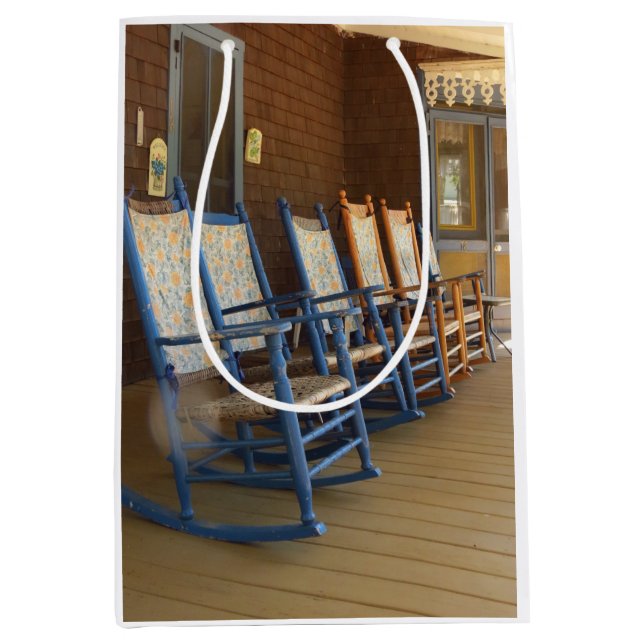 Sacola Para Presentes Média Roqueiros em Fila - Vineyard de Martha (Frente)