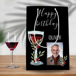 Sacola Para Presentes Média Rosa de Vinho Vermelho Foto por Aquarela 60º Anive