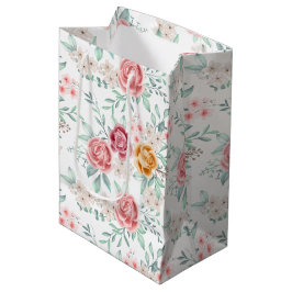 Sacola Para Presentes Média Rosa Dourada