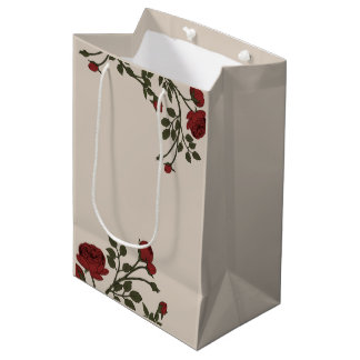Sacola Para Presentes Média Rosa Florentina