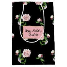 Rosas Rosas em Preto