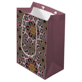 Sacola Para Presentes Média Roseta Dourada