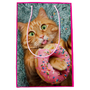 Sacola Para Presentes Média Rosquinha para alimentação de gatos