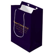 Roxo Escuro & Nome Comercial Dourado ou Saudação 