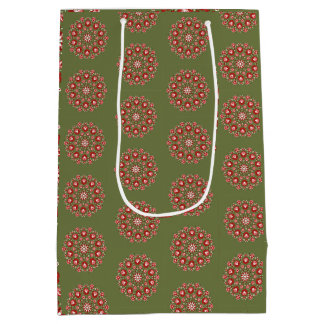 Sacola Para Presentes Média Roxo oliva rosemaling