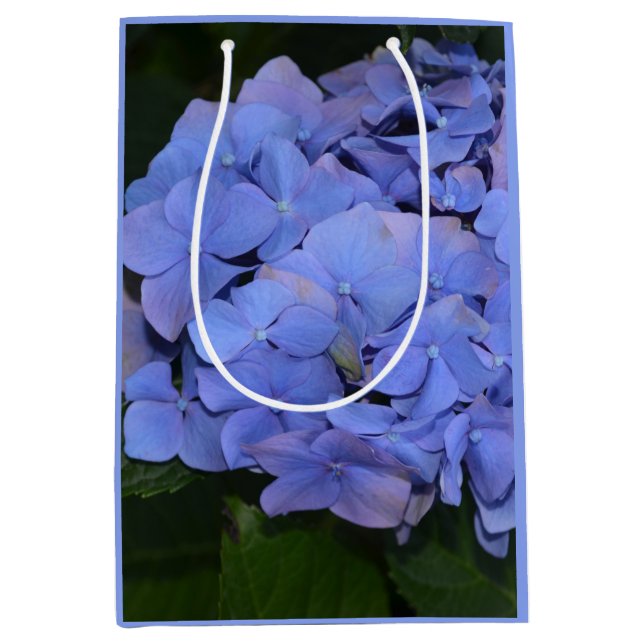 Sacola Para Presentes Média Roxo Roxo Hidrangea macrofilla (Frente)