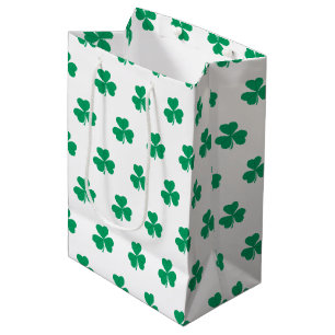Sacola Para Presentes Média Rua de Shamrock.