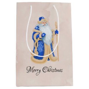 Sacola Para Presentes Média Rua de Vintage, Nicholas Blue Christmas Custom