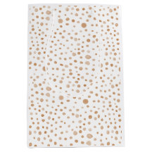 Rust Confetti Watercolor Dots Gift Bag