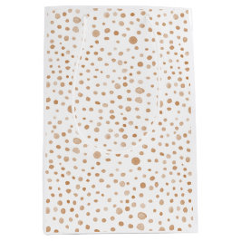 Sacola Para Presentes Média Rust Confetti Watercolor Dots Gift Bag