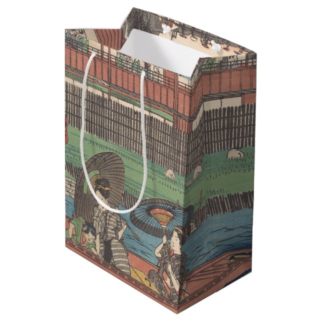 Sacola Para Presentes Média Ryogoku Ukiyoe (Verso inclinado)