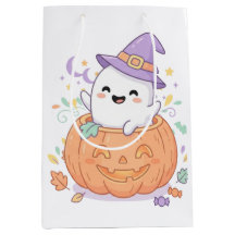 Saca de compras especial de Halloween com fantasma