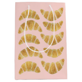 Sacola Para Presentes Média Saca de Presente Croissant Rose