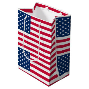 Sacola Para Presentes Média Saca de Presente da Bandeira Americana Patriota