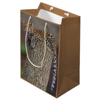 Sacola Para Presentes Média Saca de Presente da Cauda de Leopardo