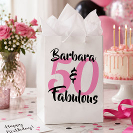 Sacola Para Presentes Média Saca de Presente de Aniversário Personalizada 50 e