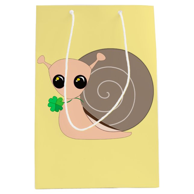 Sacola Para Presentes Média Saca de Presente de Caracol Fofo (Frente)