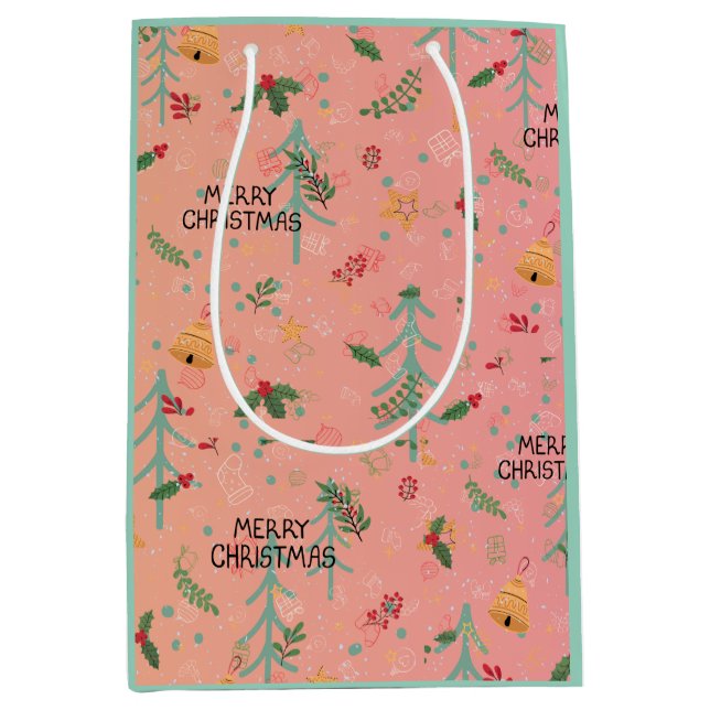 Sacola Para Presentes Média Saca de Presente de Natal Fofo (Frente)