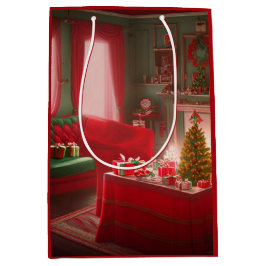 Sacola Para Presentes Média Saca de Presente de Natal Médio