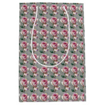 Saca de Presente Média de Rosa Pink Elegante com P
