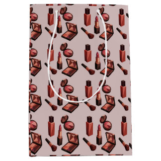 Sacola Para Presentes Média Saca de Presente Médio com Padrão de Lábios Chic