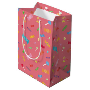 Sacola Para Presentes Média Saca de Presente Sonhos Coloridos de Doces