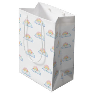 Sacola Para Presentes Média Saca de presentes Arco-íris Pastel Adorável