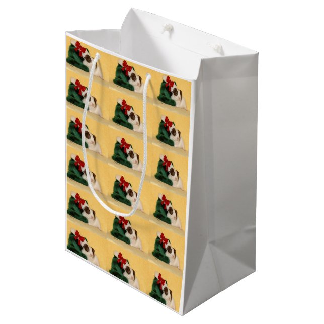 Sacola Para Presentes Média Saco bonito do presente da cobaia (Frente inclinada)