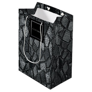 Sacola Para Presentes Média Saco cinzento escuro personalizado do meio do