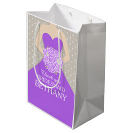 Sacola Para Presentes Média Saco conhecido feito sob encomenda do roxo do