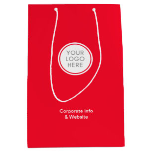 Sacola Para Presentes Média Saco corporativo com logotipo e detalhes corporati